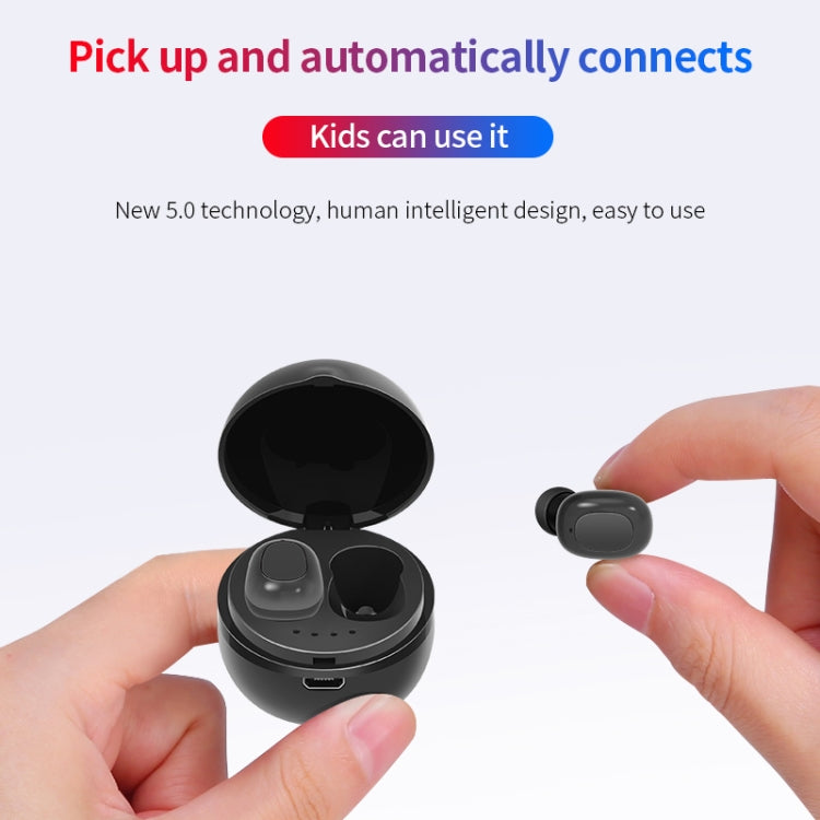Tai nghe Bluetooth không dây A10 TWS hình viên nang không gian với hộp sạc từ tính & dây đeo, hỗ trợ gọi HD & kết nối Bluetooth tự động, màu đen, đen trắng, trắng, trắng + đen