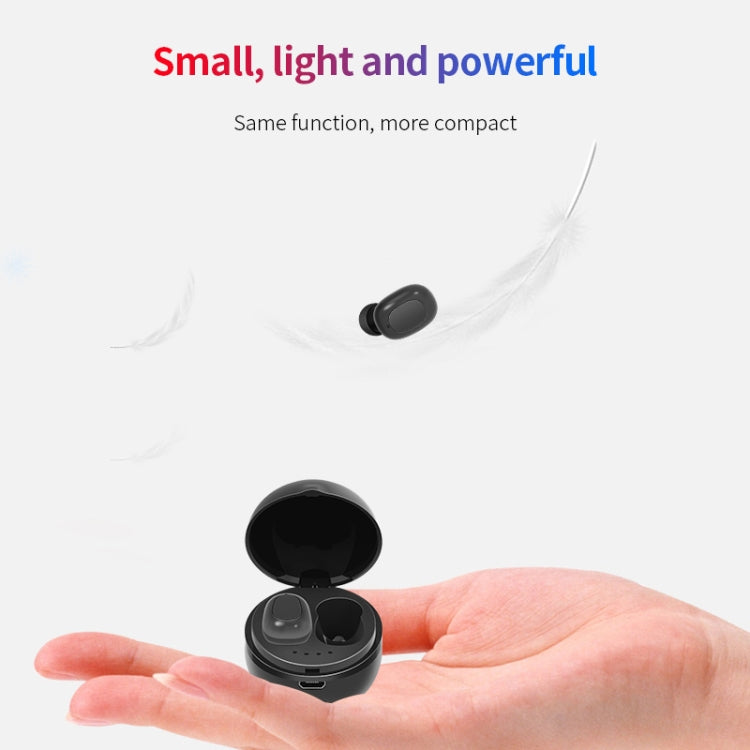 Tai nghe Bluetooth không dây A10 TWS hình viên nang không gian với hộp sạc từ tính & dây đeo, hỗ trợ gọi HD & kết nối Bluetooth tự động, màu đen, đen trắng, trắng, trắng + đen