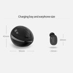 Tai nghe Bluetooth không dây A10 TWS hình viên nang không gian với hộp sạc từ tính & dây đeo, hỗ trợ gọi HD & kết nối Bluetooth tự động, màu đen, đen trắng, trắng, trắng + đen