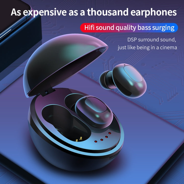 Tai nghe Bluetooth không dây A10 TWS hình viên nang không gian với hộp sạc từ tính & dây đeo, hỗ trợ gọi HD & kết nối Bluetooth tự động, màu đen, đen trắng, trắng, trắng + đen