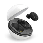 Tai nghe Bluetooth không dây A10 TWS hình viên nang không gian với hộp sạc từ tính & dây đeo, hỗ trợ gọi HD & kết nối Bluetooth tự động, màu đen, đen trắng, trắng, trắng + đen