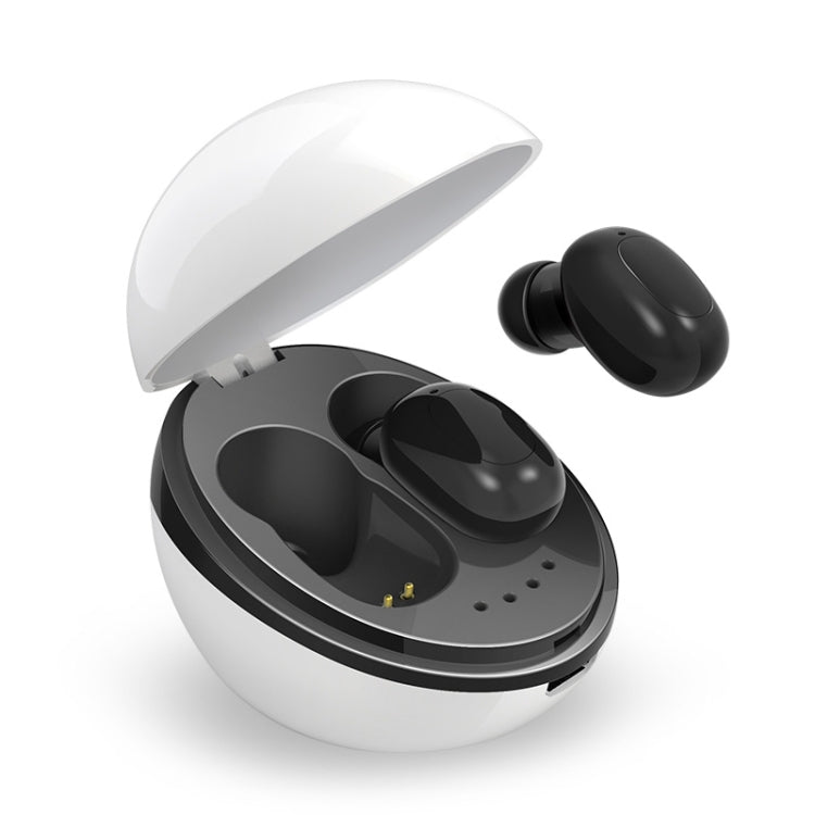 Tai nghe Bluetooth không dây A10 TWS hình viên nang không gian với hộp sạc từ tính & dây đeo, hỗ trợ gọi HD & kết nối Bluetooth tự động, màu đen, đen trắng, trắng, trắng + đen