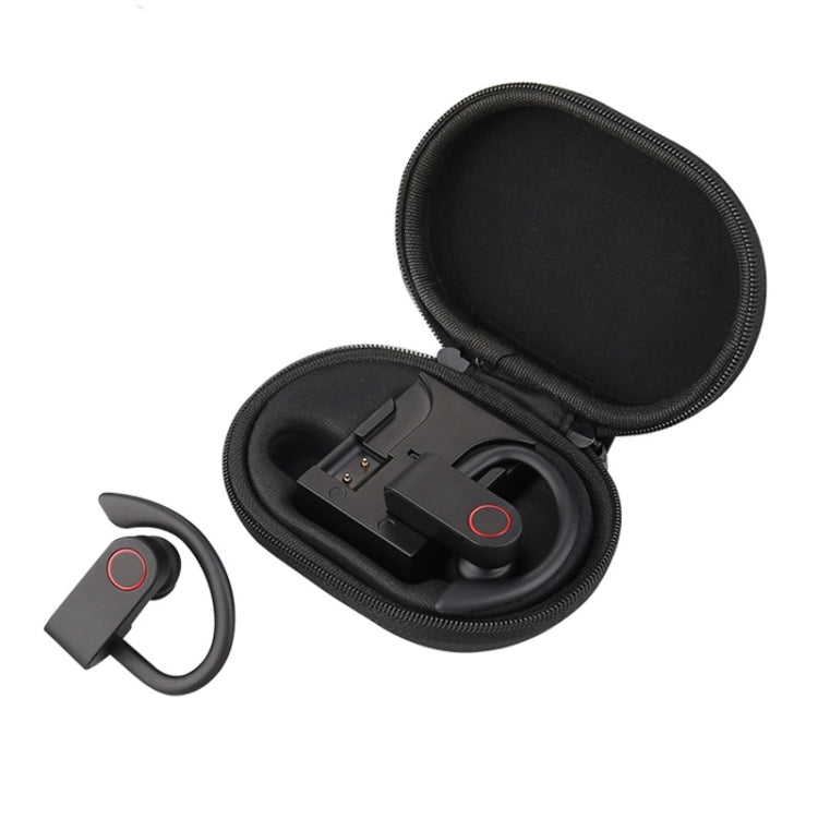 Tai nghe Bluetooth treo tai không dây JHO-A9 TWS kèm túi tích hợp sạc + lưu trữ có dây kéo, hỗ trợ điều khiển giọng nói, JHO-A9