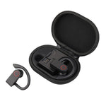 Tai nghe Bluetooth treo tai không dây JHO-A9 TWS kèm túi tích hợp sạc + lưu trữ có dây kéo, hỗ trợ điều khiển giọng nói, JHO-A9