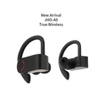 Tai nghe Bluetooth treo tai không dây JHO-A9 TWS kèm túi tích hợp sạc + lưu trữ có dây kéo, hỗ trợ điều khiển giọng nói, JHO-A9