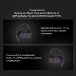Tai nghe Bluetooth treo tai không dây JHO-A9 TWS kèm túi tích hợp sạc + lưu trữ có dây kéo, hỗ trợ điều khiển giọng nói, JHO-A9