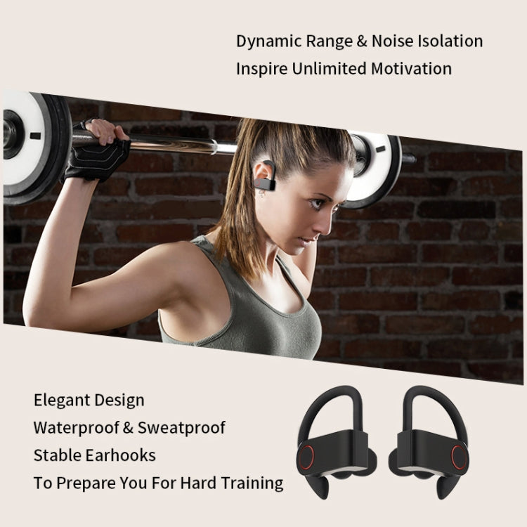 Tai nghe Bluetooth treo tai không dây JHO-A9 TWS kèm túi tích hợp sạc + lưu trữ có dây kéo, hỗ trợ điều khiển giọng nói, JHO-A9