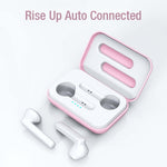 Tai nghe Bluetooth không dây cảm ứng X26 TWS 5.0 kèm hộp sạc hút từ, hỗ trợ trợ lý giọng nói & gọi, màu hồng, xanh, trắng