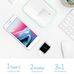 Z5 Bộ sạc không dây từ tính Qi đứng cho điện thoại di động & Apple Watch & AirPods / Xiaomi Redmi AirDots, có đèn vòng cảm ứng, Z5