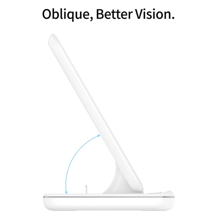 Z5 Bộ sạc không dây từ tính Qi đứng cho điện thoại di động & Apple Watch & AirPods / Xiaomi Redmi AirDots, có đèn vòng cảm ứng, Z5