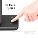 Z5 Bộ sạc không dây từ tính Qi đứng cho điện thoại di động & Apple Watch & AirPods / Xiaomi Redmi AirDots, có đèn vòng cảm ứng, Z5