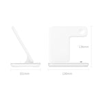 Z5 Bộ sạc không dây từ tính Qi đứng cho điện thoại di động & Apple Watch & AirPods / Xiaomi Redmi AirDots, có đèn vòng cảm ứng, Z5