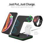 Z5 Bộ sạc không dây từ tính Qi đứng cho điện thoại di động & Apple Watch & AirPods / Xiaomi Redmi AirDots, có đèn vòng cảm ứng, Z5