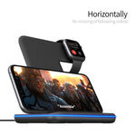 Z5 Bộ sạc không dây từ tính Qi đứng cho điện thoại di động & Apple Watch & AirPods / Xiaomi Redmi AirDots, có đèn vòng cảm ứng, Z5