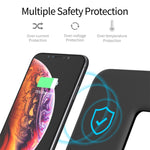 Z5 Bộ sạc không dây từ tính Qi đứng cho điện thoại di động & Apple Watch & AirPods / Xiaomi Redmi AirDots, có đèn vòng cảm ứng, Z5