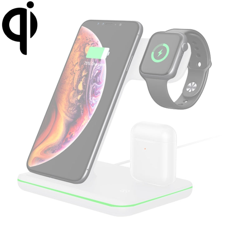 Z5 Bộ sạc không dây từ tính Qi đứng cho điện thoại di động & Apple Watch & AirPods / Xiaomi Redmi AirDots, có đèn vòng cảm ứng, Z5