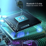 Tai nghe thể thao Bluetooth 5.1 đeo cổ dây tròn có chức năng từ tính, Màu đen, Đỏ, Trắng