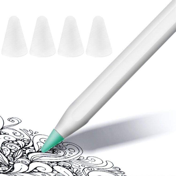 4 cái nắp đầu bút chống trượt, không gây tiếng ồn, chống mài mòn cho Apple Pencil 1 / 2, màu xanh đậm, xanh bạc hà, trong suốt, trắng