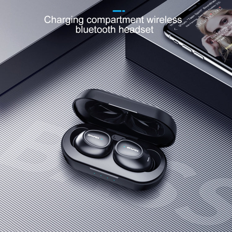 awei T6 TWS Tai nghe thể thao không dây Bluetooth V5.0 kèm hộp sạc