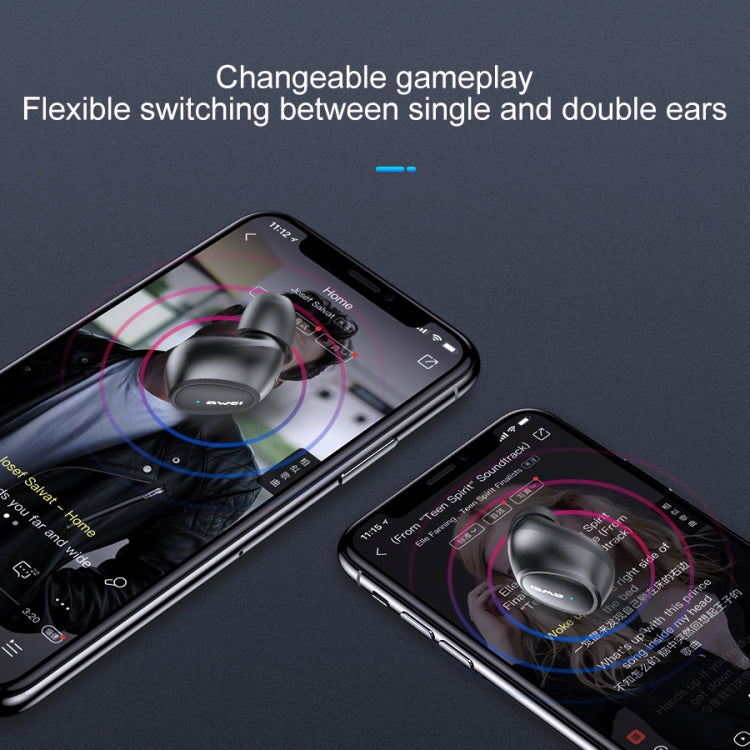 awei T6 TWS Tai nghe thể thao không dây Bluetooth V5.0 kèm hộp sạc