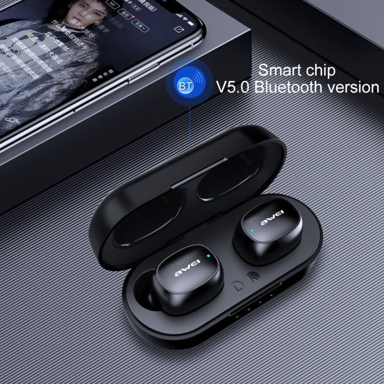 Tai nghe thể thao không dây Bluetooth V5.0 TWS awei T13 kèm hộp sạc