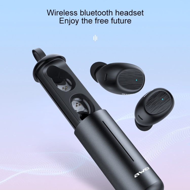 Tai nghe thể thao không dây thực sự awei T55 TWS Bluetooth V5.0 kèm hộp sạc di động