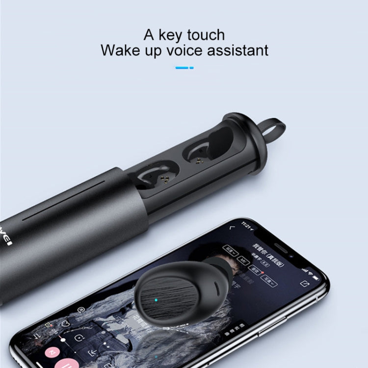 Tai nghe thể thao không dây thực sự awei T55 TWS Bluetooth V5.0 kèm hộp sạc di động