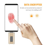 Richwell 3 trong 1 128G Type-C + 8 Pin + USB 3.0 USB flash kim loại đẩy-kéo có chức năng OTG