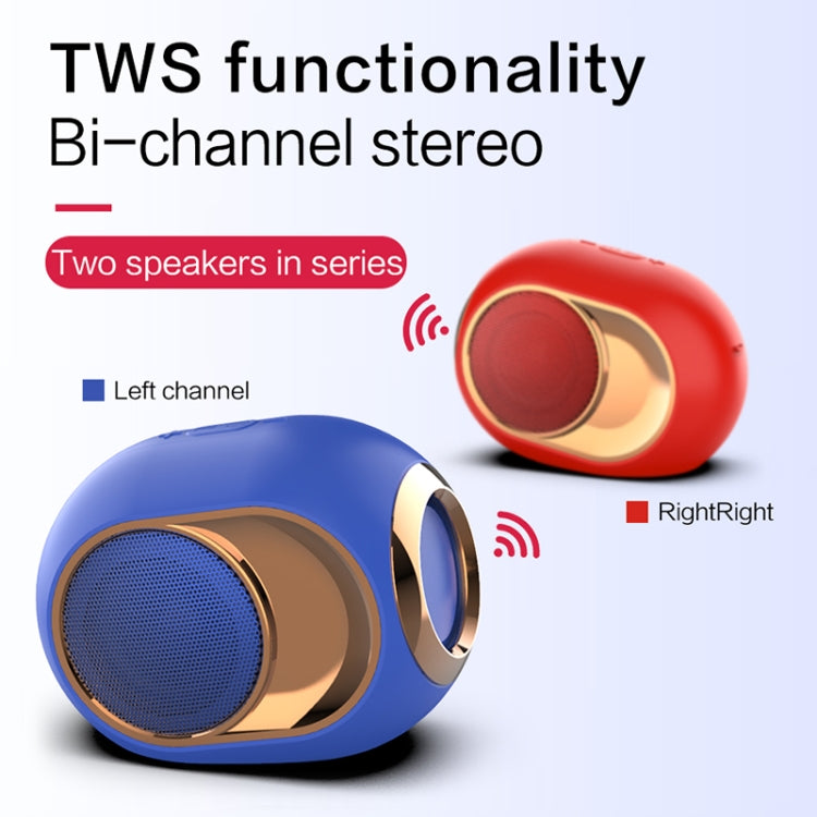 Loa Bluetooth không dây chống nước ngoài trời X6 TWS 5W, hỗ trợ rảnh tay / USB / AUX / thẻ TF