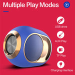 Loa Bluetooth không dây chống nước ngoài trời X6 TWS 5W, hỗ trợ rảnh tay / USB / AUX / thẻ TF