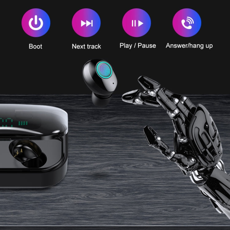 Tai nghe Bluetooth stereo không dây hai bên M7 TWS V5.0 kèm hộp sạc và màn hình kỹ thuật số