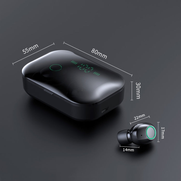 Tai nghe Bluetooth stereo không dây hai bên M7 TWS V5.0 kèm hộp sạc và màn hình kỹ thuật số