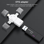 Bộ chuyển đổi OTG USB 2.0 sang 8 Pin + USB-C / Type-C + Micro USB