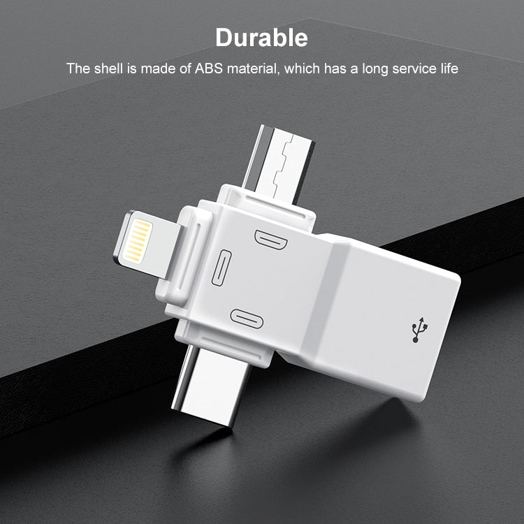 Bộ chuyển đổi OTG USB 2.0 sang 8 Pin + USB-C / Type-C + Micro USB