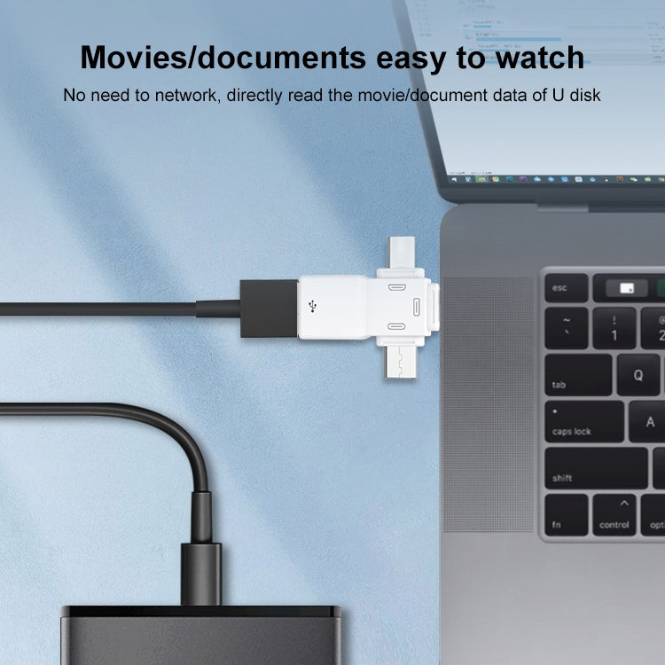 Bộ chuyển đổi OTG USB 2.0 sang 8 Pin + USB-C / Type-C + Micro USB