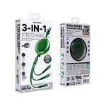 Cáp sạc dữ liệu thu gọn WK WDC-124 3A 3 trong 1 8 Pin + Type-C / USB-C + Micro USB dòng Bona, chiều dài: 1.5m