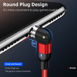 Cáp sạc từ tính xoay USB ra 8 Pin bện nylon 2A đầu ra dài 2m, 8 Pin