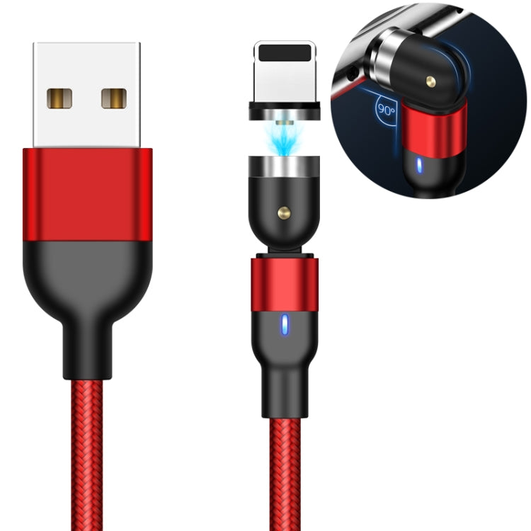 Cáp sạc từ tính xoay USB ra 8 Pin bện nylon dài 1m, 8 Pin