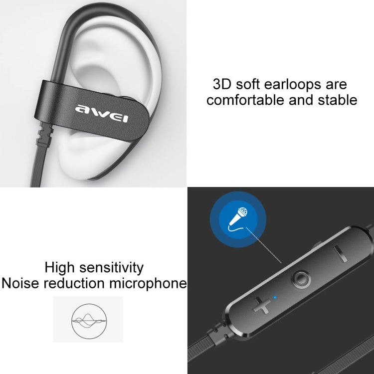 Tai nghe Bluetooth không dây gắn tai chống nước IPX4 awei WT50 kèm mic, WT50