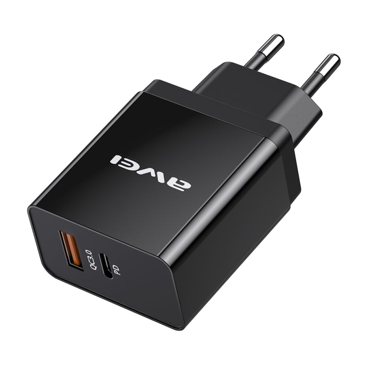 Bộ sạc du lịch sạc nhanh awei C-980 18W PD USB-C / Type-C + QC 3.0, phích cắm EU