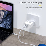 Bộ sạc du lịch sạc nhanh awei C-980 18W PD USB-C / Type-C + QC 3.0, phích cắm EU