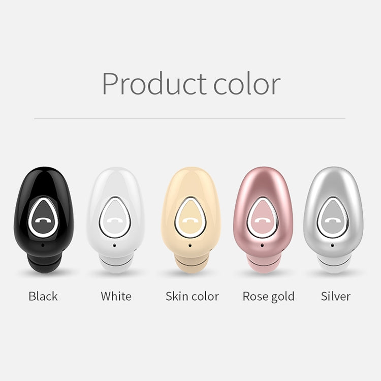 YX01 Tai nghe Bluetooth không dây chống mồ hôi Bluetooth 4.1, Hỗ trợ kết nối nhớ & Gọi HD, Màu đen, Màu da, Vàng hồng, Bạc, Trắng