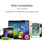 Cáp sạc đồng bộ dữ liệu thu gọn 1.2m 3 trong 1 USB sang USB-C / Type-C + 8Pin + Micro USB