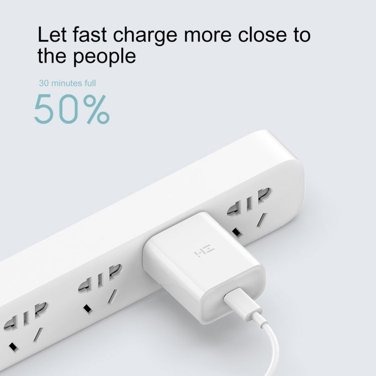 Bộ sạc nhanh chính hãng Xiaomi Youpin ZMI 20W kèm cáp sạc Type-C / USB-C sang 8 pin, phích cắm US