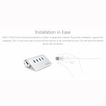 Bộ chia HUB ORICO M3H4-V1 hợp kim nhôm 4 cổng USB 3.0, M3H4-V1
