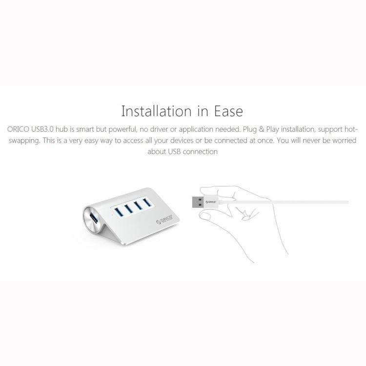 Bộ chia HUB ORICO M3H4-V1 hợp kim nhôm 4 cổng USB 3.0, M3H4-V1