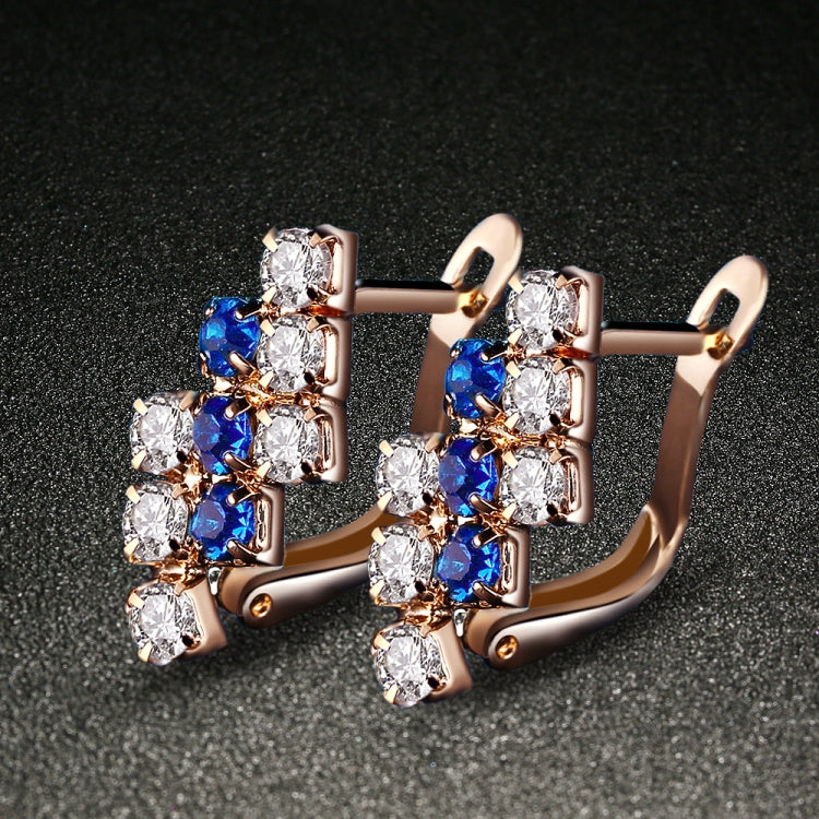 1 đôi bông tai đinh hình học bất quy tắc bạc sterling pha lê mạ vàng 18k cho nữ, 21*9 mm, màu xanh, đỏ