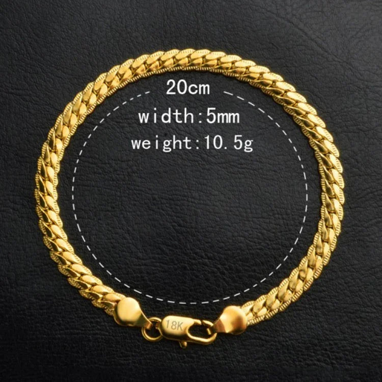 Trang sức thời trang hot vòng tay vàng 18k đơn giản (màu vàng)