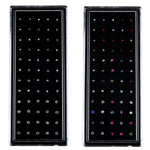 60 PCS Color Mixed Diamond Shape Stainless Steel Nose Stud Rings L Shaped Piercing Jewelry,Pin Length: 7mm, pin diameter: 0.6mm (Color), Colour (60 PCS), White (60 PCS)