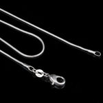 Dây chuyền xương rắn mạ bạc phong cách cá tính 1MM (chiều dài bạc: 32 inch), chiều dài: 32 inch